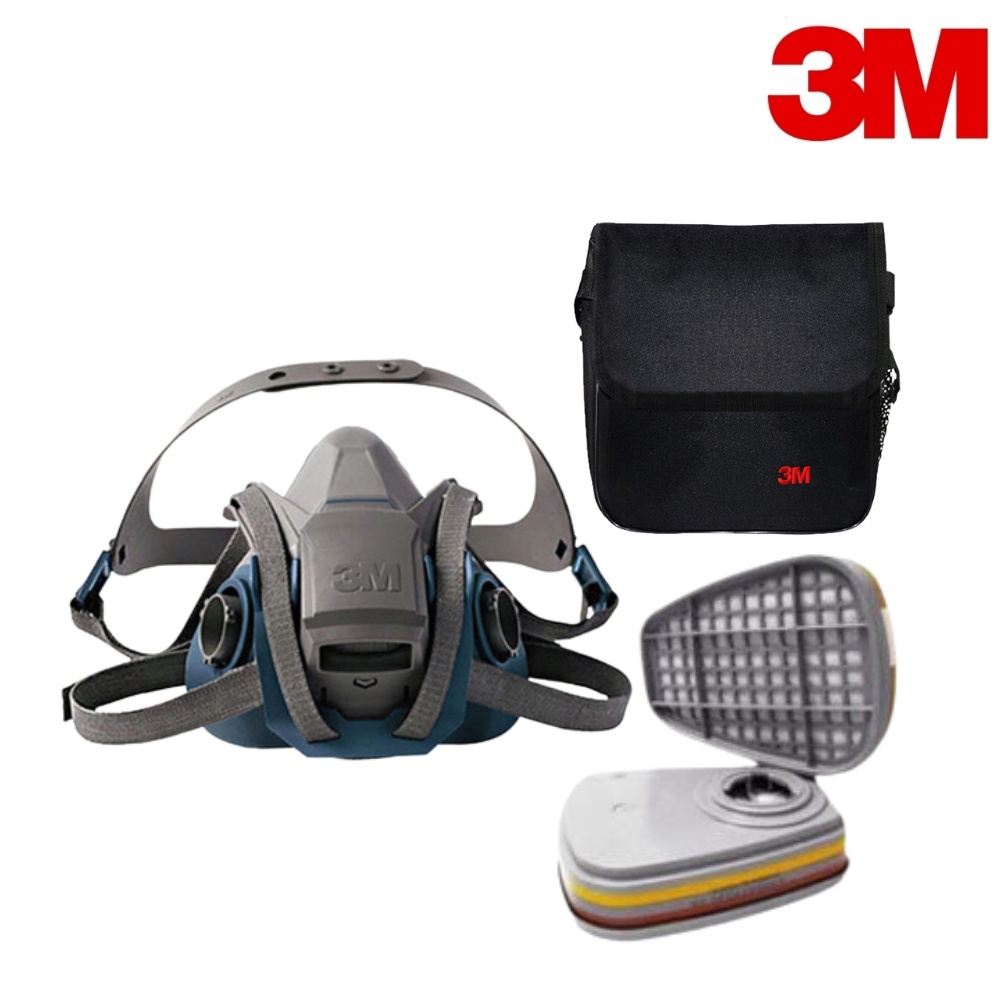 3M 방독마스크세트 6502QL+6003K+방독면가방(반면형) 55,900원