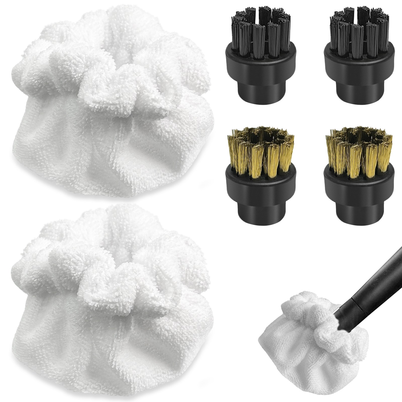 6개 스팀 청소기 액세서리, 스팀 청소기 원형 브러시, 검정색 구리 브러시, 삼각형 브러시용 천 커버, 마이크로파이버 천 Dupray 호환, 스팀 청소기 마이크로파이버 교체용 천 13,090원