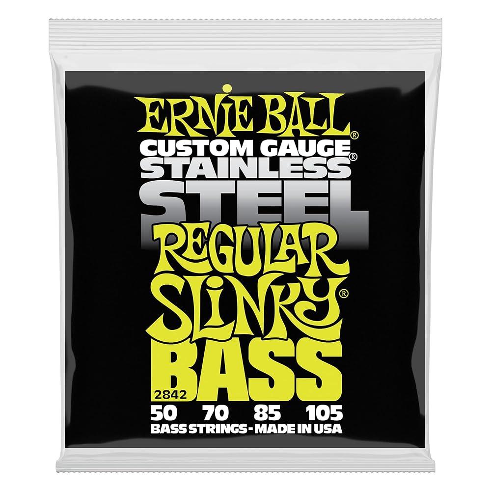 Ernie Ball Hybrid Slinky 스테인리스 스틸 베이스 기타 스트링, 45-105 게이지 (P02843) 43,500원