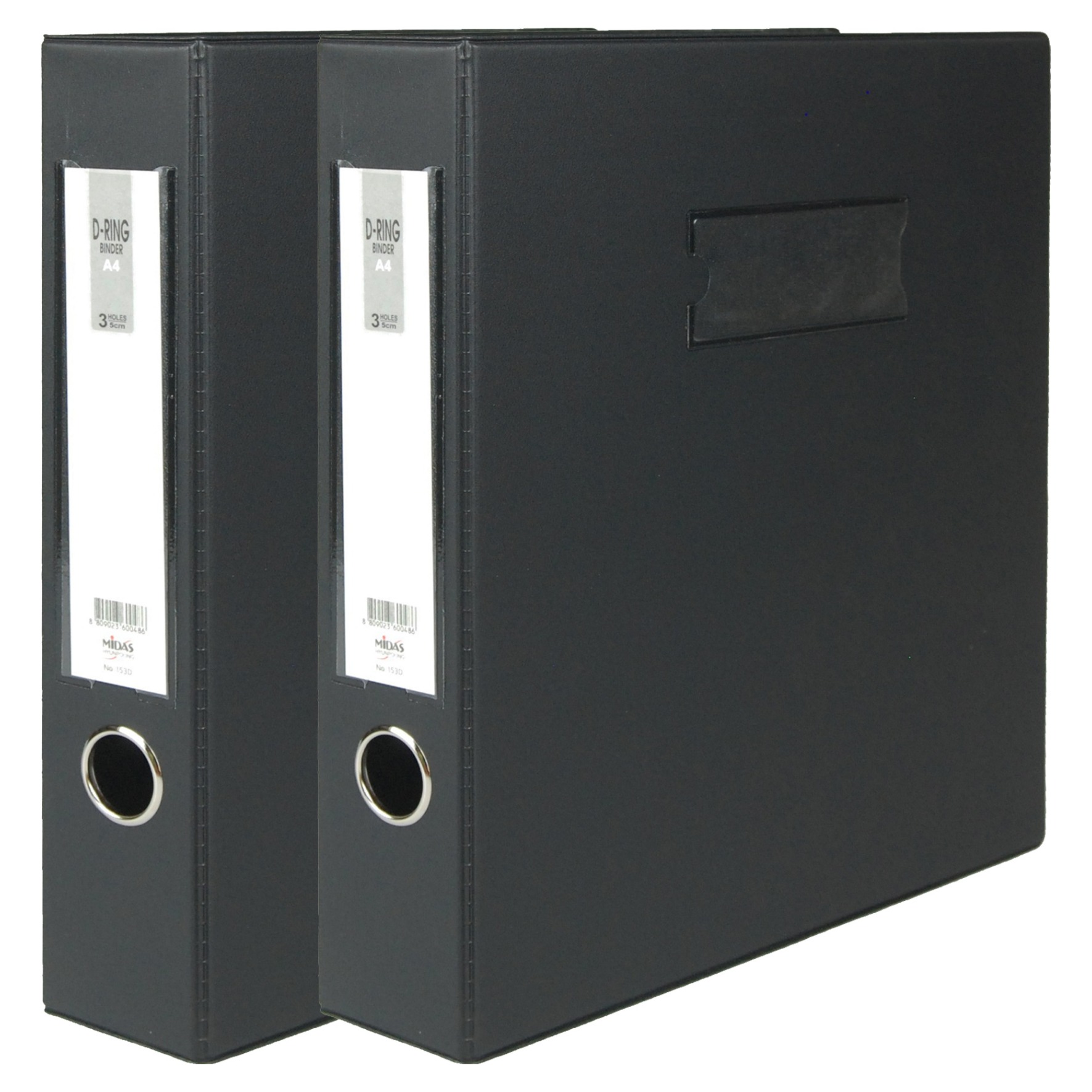 마이다스 PVC 고주파 D링 A4 바인더 3공 5cm, 흑색, 2개 11,780원