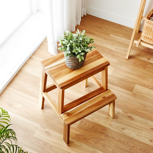 나인홈 원목 스텝스툴 사각 사다리 계단의자 22,900원