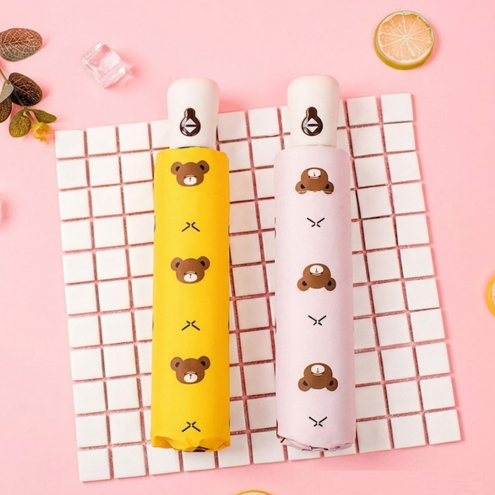 30개 한정 특가 곰돌이 3단 자동우산 학생 초등 휴대용 UV차단 양우산 양산 7,600원