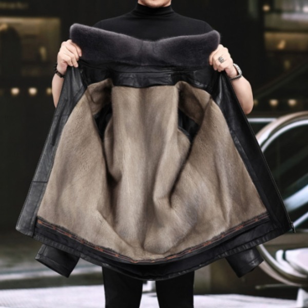 가죽점퍼 밍크 자켓 블루종 오토바이 남성 겨울 바이크 레더 캐주얼 라이더 무스탕 퍼 가을 남자 재킷 1,923,500원