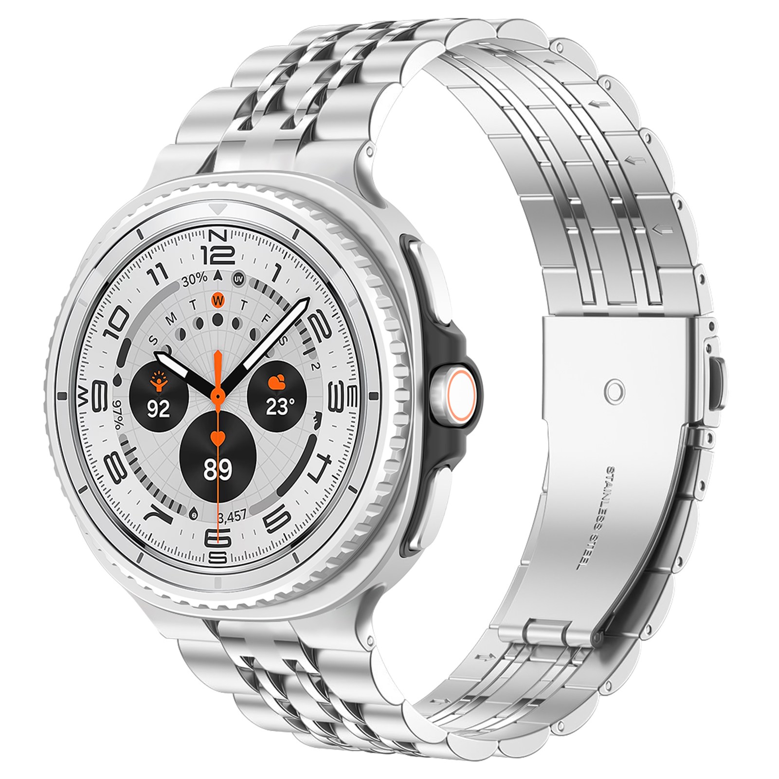 갤럭시워치8/8클래식 호환 프리미엄 스테인리스 메탈 스트랩 밴드 40mm 44mm 46mm 21,460원