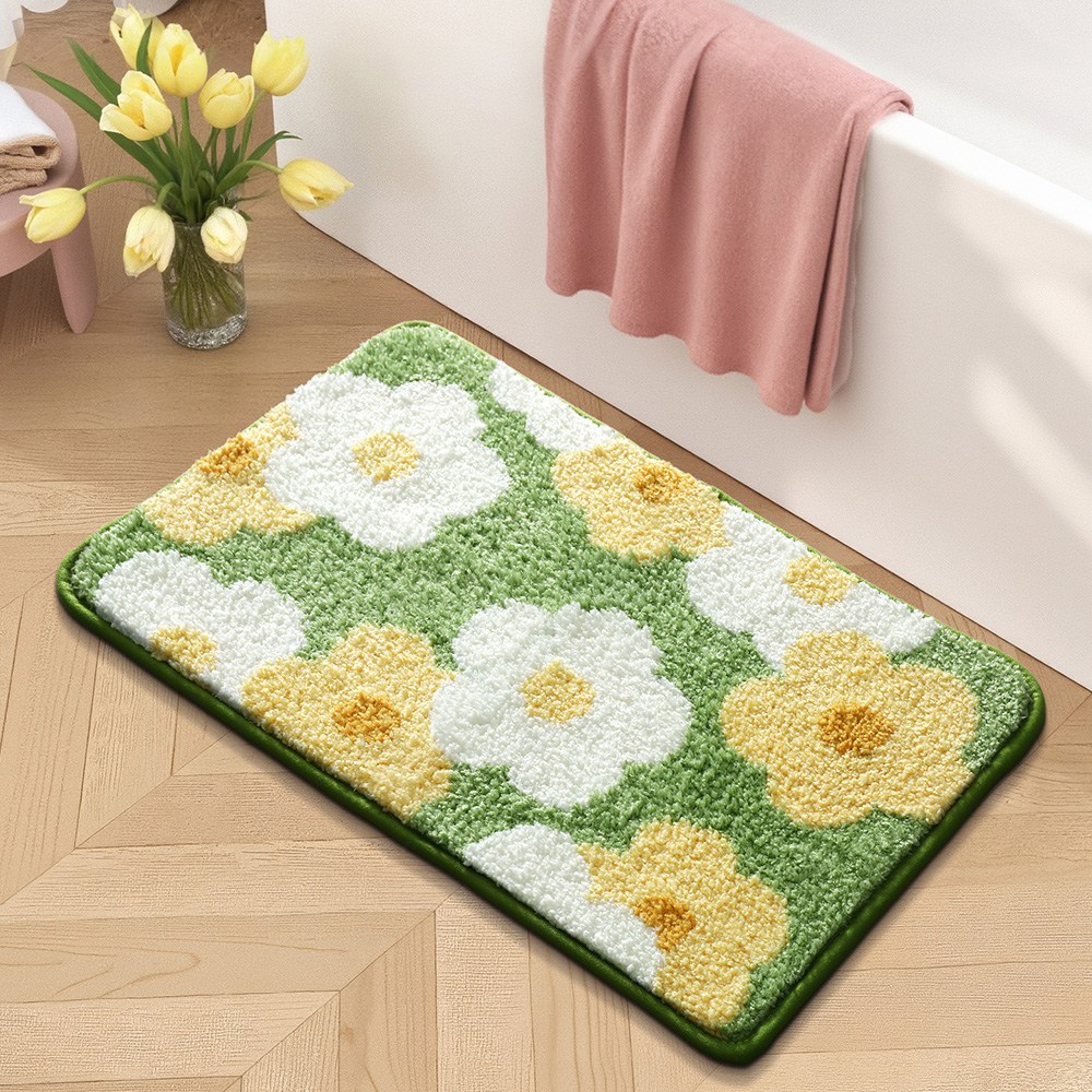 모먼트비 부드러운 도톰 극세사 욕실 화장실 현관 미끄럼방지 논슬립 프리미엄 발매트, 60 X 40 CM, 데이지 14,160원