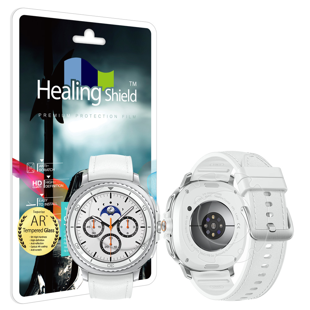 힐링쉴드 갤럭시워치8 클래식 46mm AR 고화질 강화유리필름 1매 무광후면필름 2매 11,800원