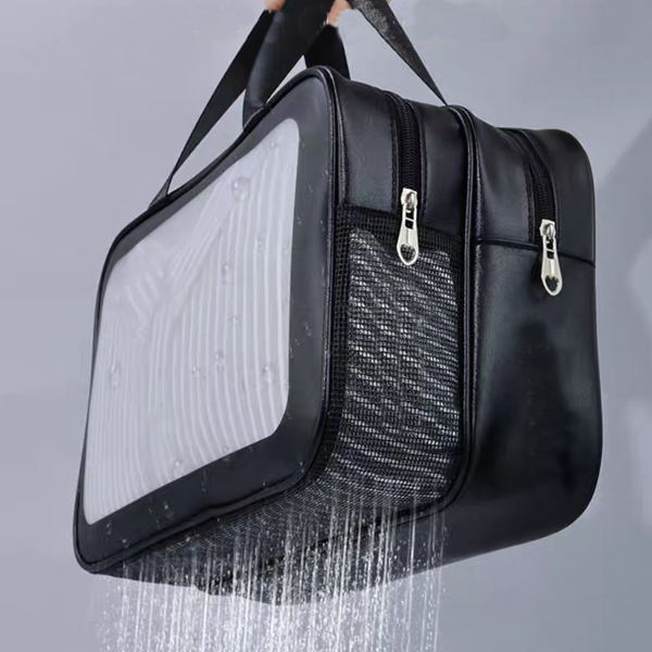 매이템 (대형)이중분리 목욕가방 여행용 투명 워시백 세면백 화장품 파우치 물놀이 워터파크 준비물 12,800원