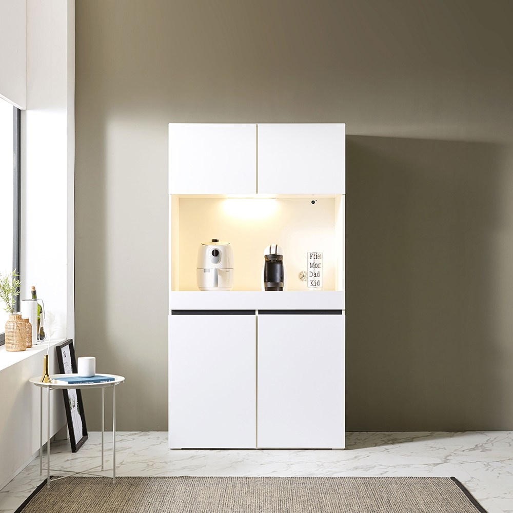 해해동동 LPM플랫 맥스 LED 수납 렌지대 주방수납장 광폭 오븐장 전자렌지대 키큰 수납장 오브제 비스포크 291,900원