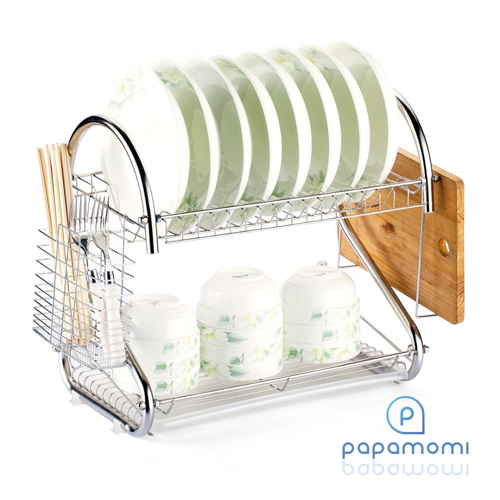 식기건조대 2단 304 스텐 식기 건조 랙 수저통 도마 걸이 배수판 슬림 스테인레스 26,000원