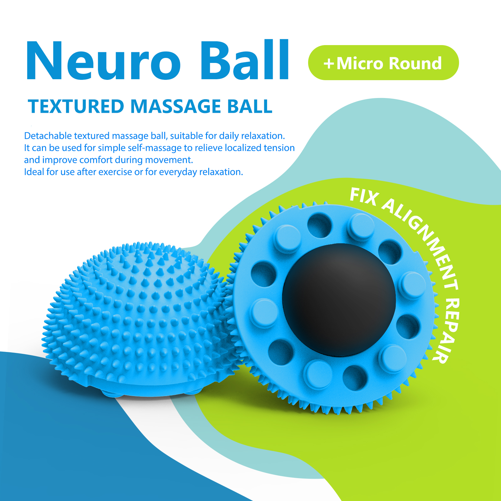 발바닥 마사지볼 뉴로볼 발지압 마사지볼어깨 근막 지압볼 발바닥 지압 맛사지볼, 파란색, 1개 29,720원
