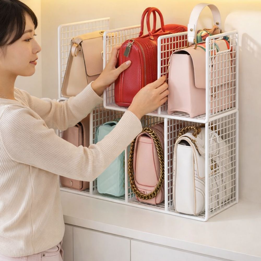 먼베이스 가방정리대, 핸드백 보관 정리대, 1개, 화이트 21,000원