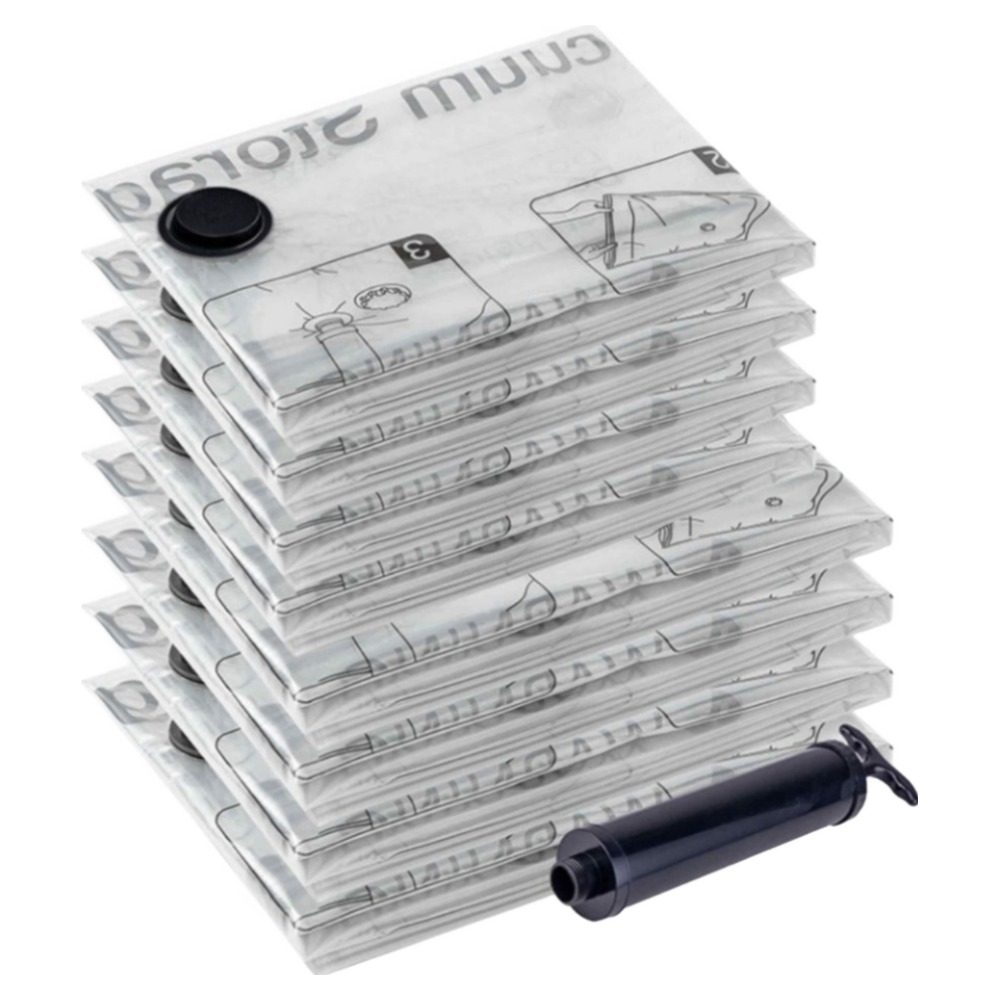 데일리홈 의류 이불 패딩 진공 압축팩 8p + 전용펌프, 1세트 15,100원