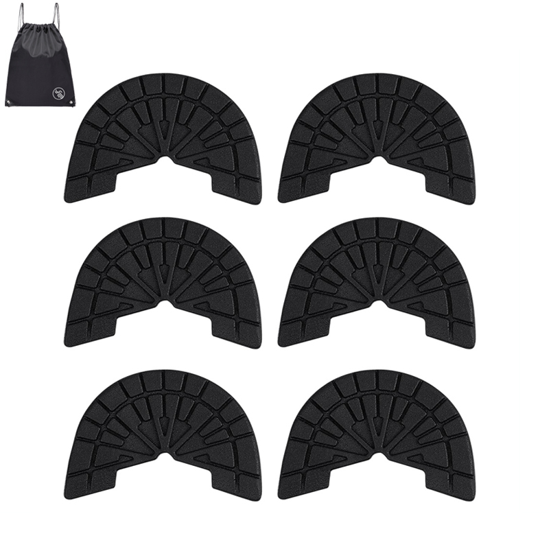 VITALO 밑창 뒷굽 보강패드 구두 운동화 신발 밑창 보호패드 미끄럼방지 패드 6P (PGN짐쌕가방 지급), 6개, 블랙 8,700원