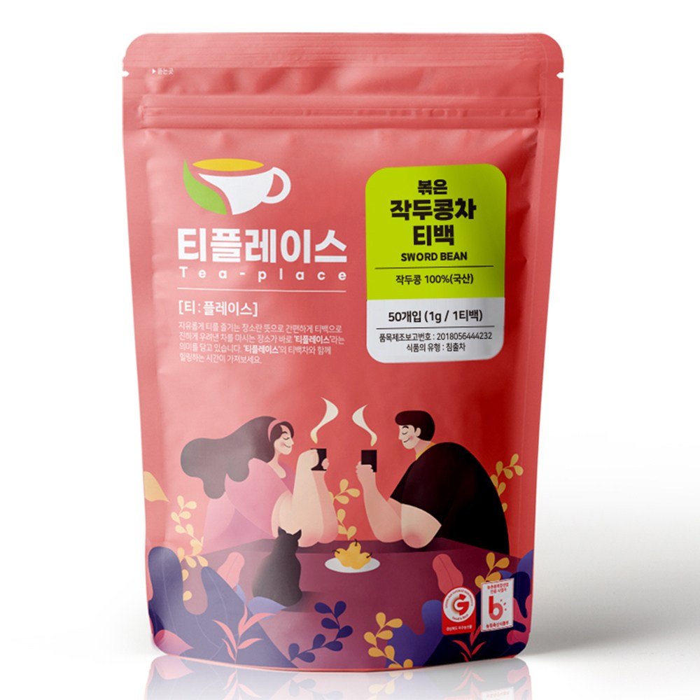 티플레이스 국산 % 볶은 작두콩차 삼각티백 50ea, 전통차, 허브차 10,280원