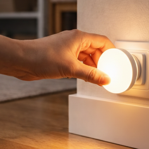 이케아 뫼르크레드 LED전등 센서등 콘센트형 무드등 수면등 2개입 1세트 12,320원