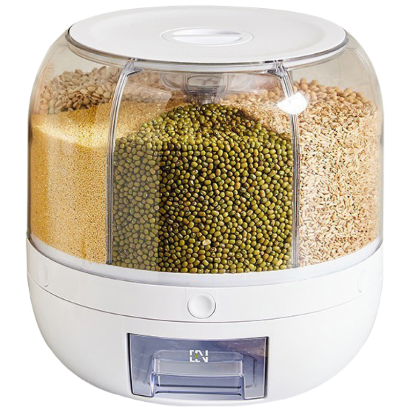 HAM쌀통 분리대 회전 오곡다격 수납함 가정용 방충 방습 밀폐 쌀통, 화이트, 1개 32,170원