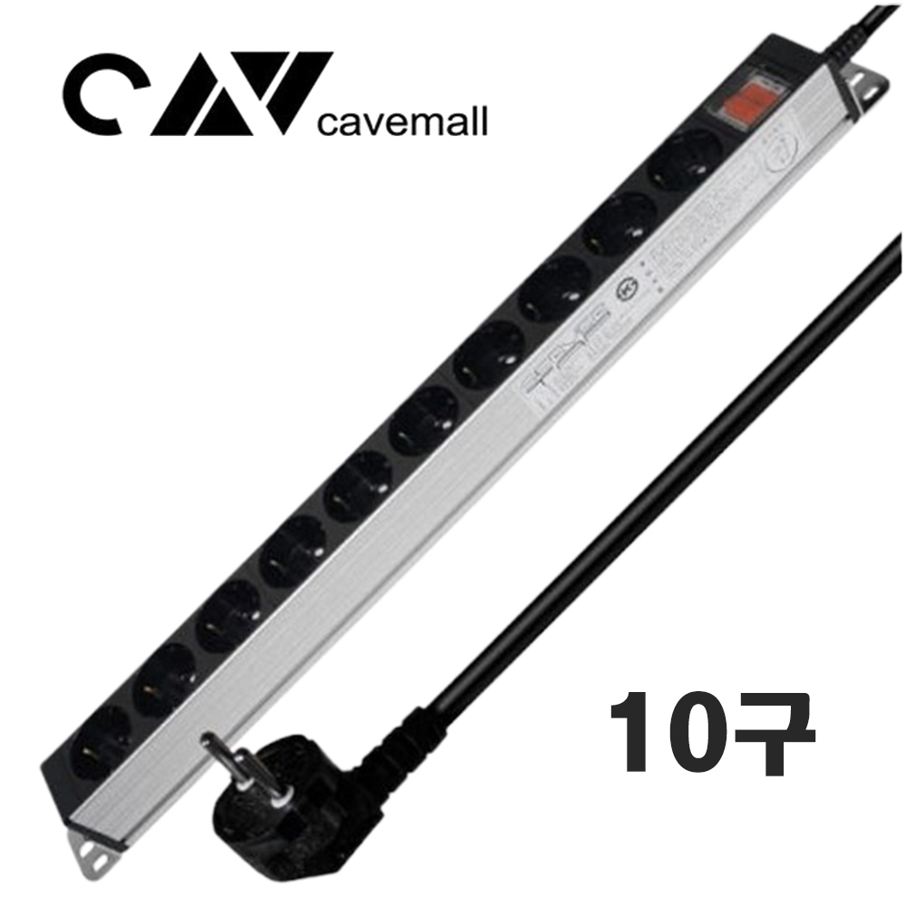 현대일렉트릭 2800W 16A 알루미늄 멀티탭 서버탭 사무용 가정용 고용량 멀티 콘센트, 블랙실버, 1개, 5m 46,300원