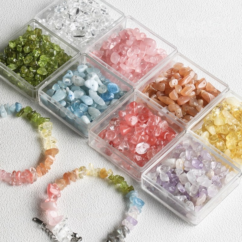 아이라 비즈공예 팔찌 스트랩 만들기 불규칙 반투명 프리미엄 재료 DIY 세트, 1세트, 무지개 비즈 세트 19,750원