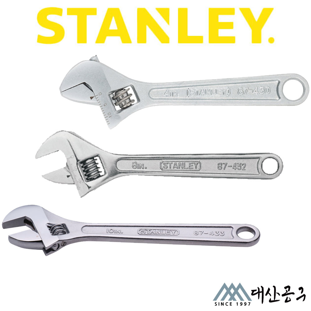스탠리 몽키렌치 몽키스패너 4 6 8 10 12 15 인치 100mm-375mm 녹방지 8,000원