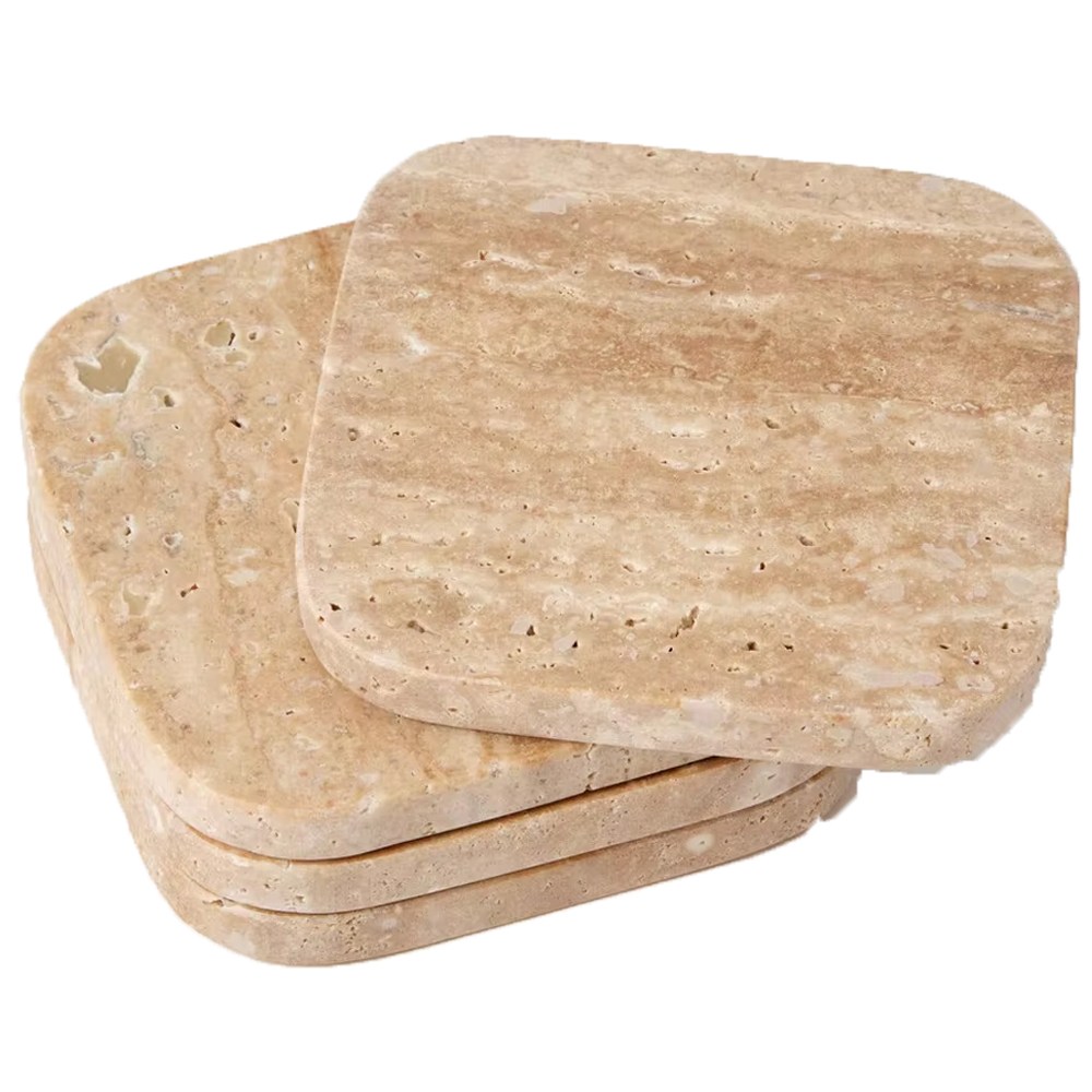 천연 대리석 트래버틴 트레이 촬영 소품 스톤 오브제 코스터 전시다이 진열대, 트래버틴 5,600원