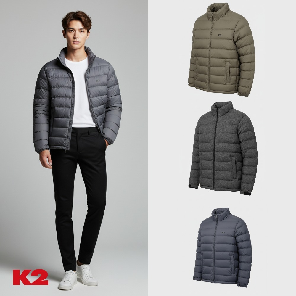 [백화점출고] K2 패딩 구스 다운 남성 경량부스트 스탠다드 퀼팅다운 숏 자켓 점퍼 128,800원