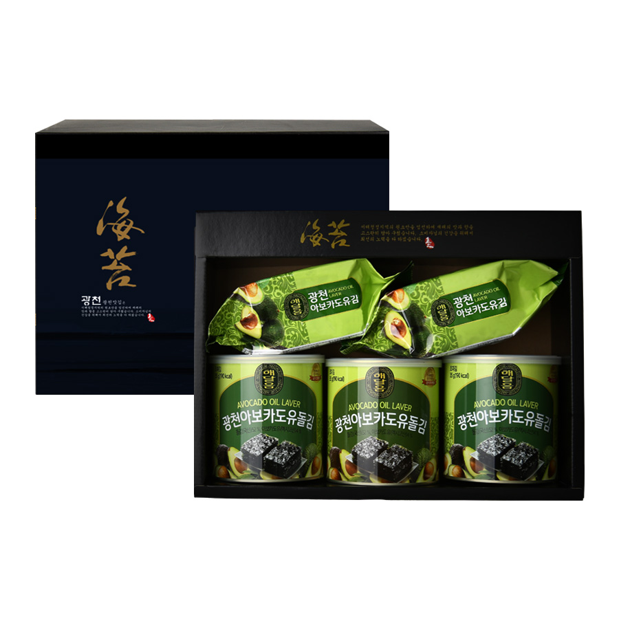 선물세트 국내산 광천 해달음 아보카도유 돌김 35g 캔김, 3캔2봉 19,800원