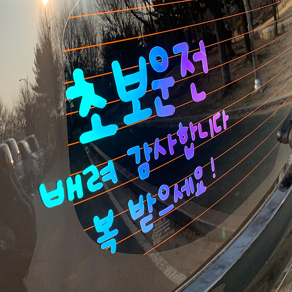 야광 초보운전 스티커 공손한 차량 차 초보, 야광-오팔화이트, 1개 21,000원