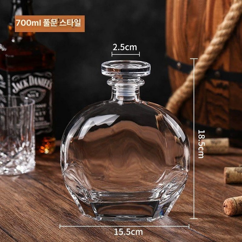 위스키병 고급스러운 크탈 유리 와인병 고급 와인 진열 우아한 디자인 밀폐형 예쁜 주류 거치대 정리 63,600원