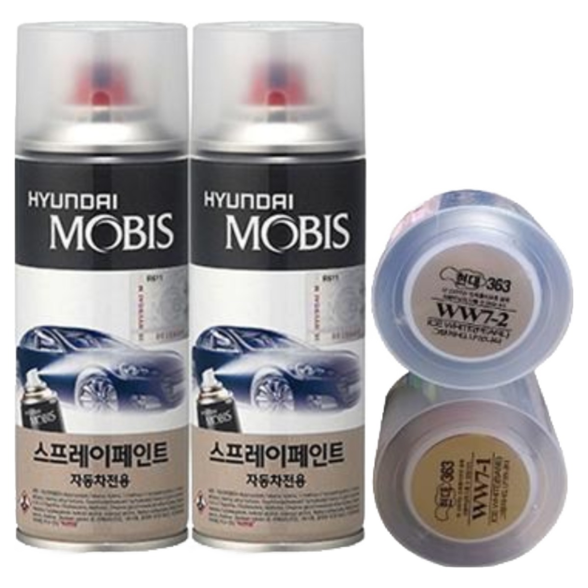 순정품 기아 K3 SWP 스노우화이트펄(2개가 한세트) 스프레이 + 투명스프레이 자동차 도색 차량용 카페인트, 1개 36,000원