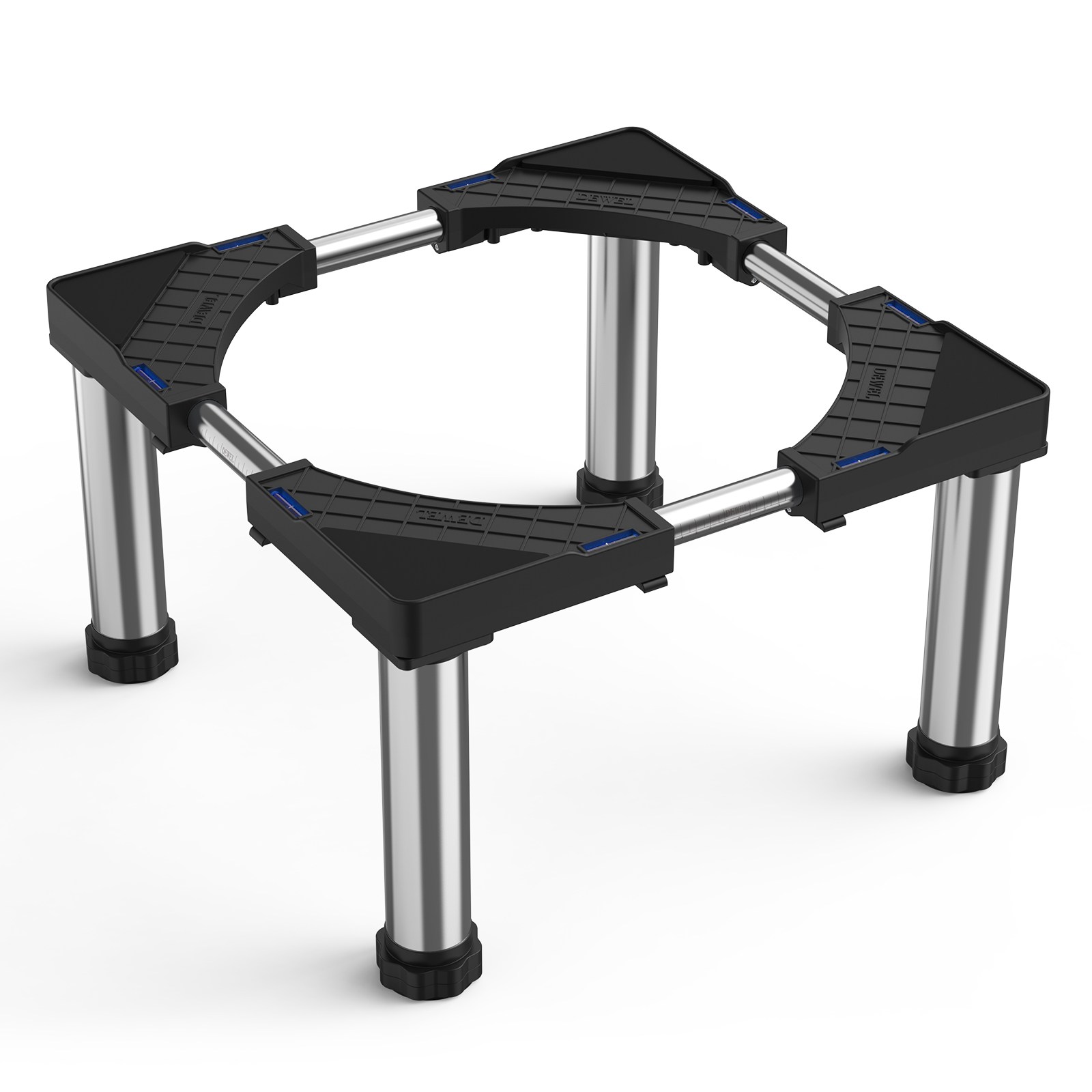 DEWEL 세탁기 높이조절 받침대 사이즈 조절 가능 건조기 냉장고 다용도 수평계내장형 다리 연장, 1개, 블랙 31,000원