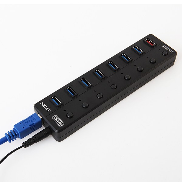 넥스트유 UH308 USB3.0 7포트 + 1포트 충전포트지원 유전원허브, NEXTU UH308, 1개 25,500원