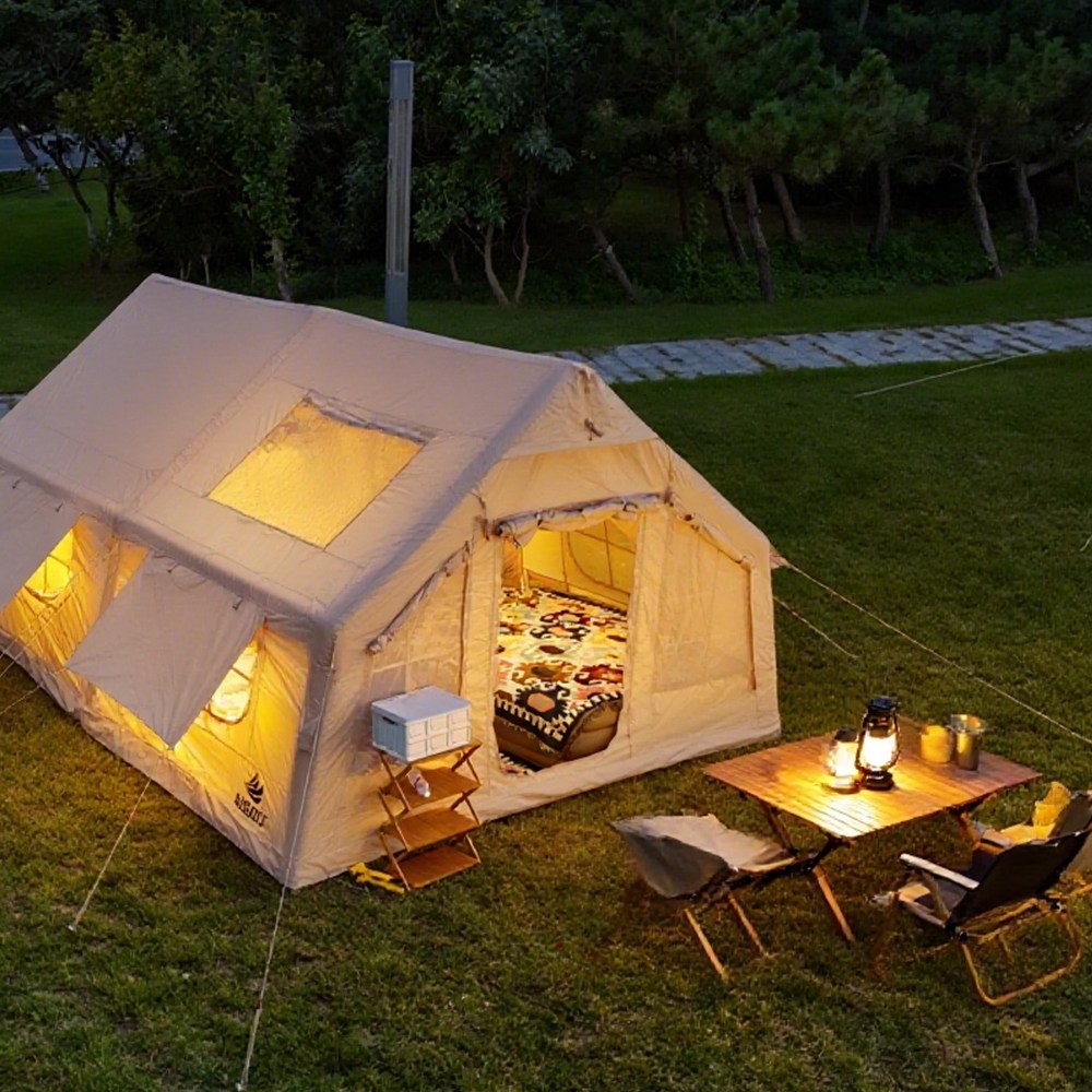 아이순스 에어텐트 천창모델 옥스퍼드 재질 캠핑텐트 풀세트 리빙쉘텐 에어텐트 5-6인용, 베이지 17.2 1,095,000원