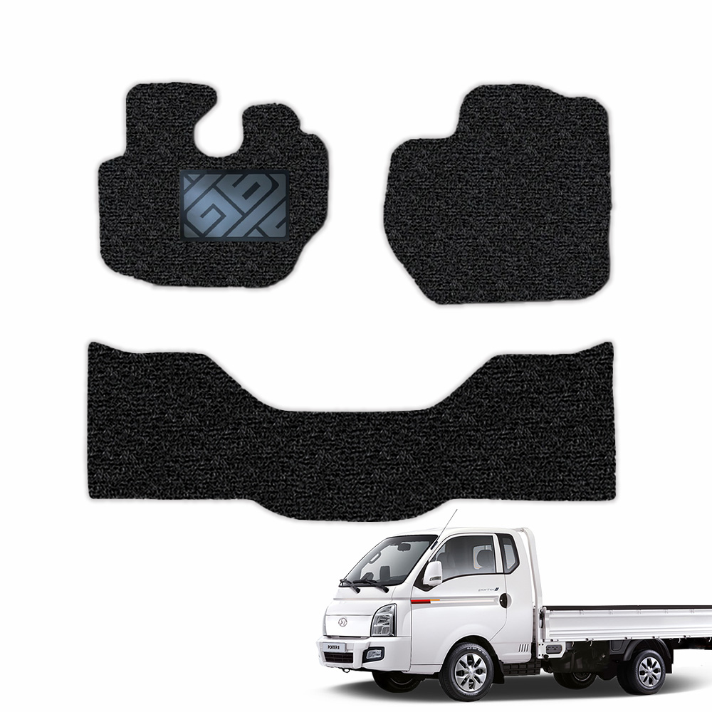 알브이모터스 실리콘발판 확장형 코일매트 포터, 포터2 더블캡 1열 2열 세트, 블랙 49,000원