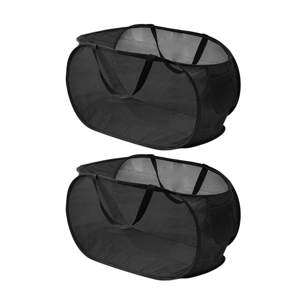 이지유 1+1 원터치 접이식 메쉬 빨래바구니 세탁 햄퍼 다용도 보관 장난감 정리, 블랙 11,900원