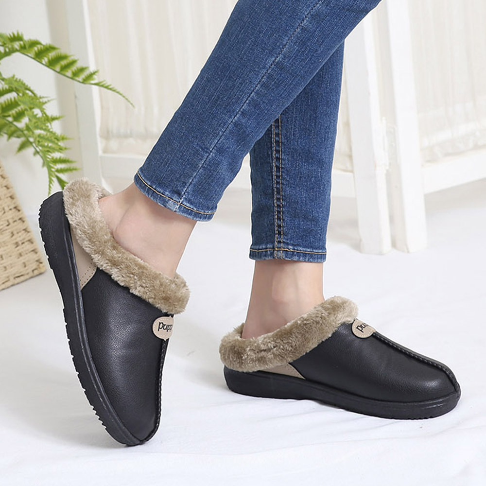 Z델노아 여성 겨울 털 슬리퍼 퍼 안감 논슬립 미끄럼방지 방한 보온 경량 쿠션 가벼운 따뜻한 푹신한 발편한 여자 신발 9,900원