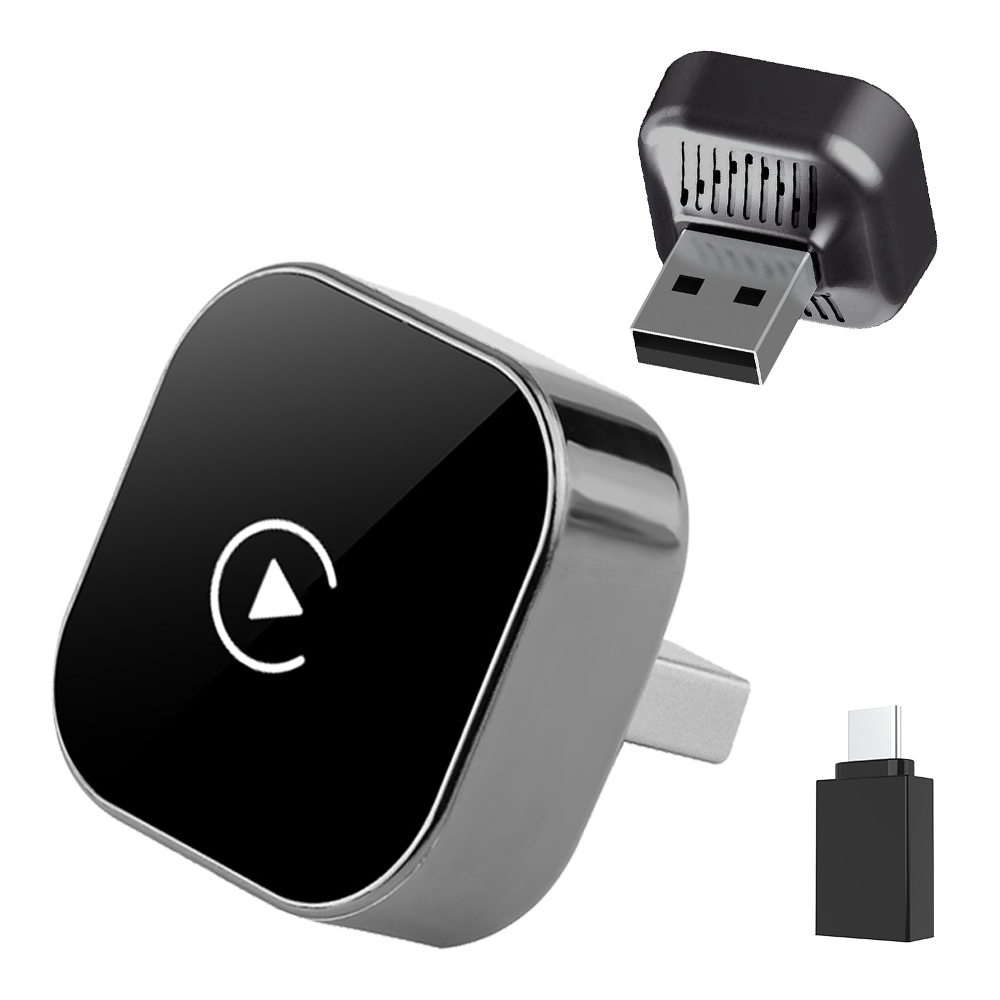 SILUNA 무선 카플레이 안드로이드오토 차량용 어댑터, 블랙, CA-27, 현재가 79,980원