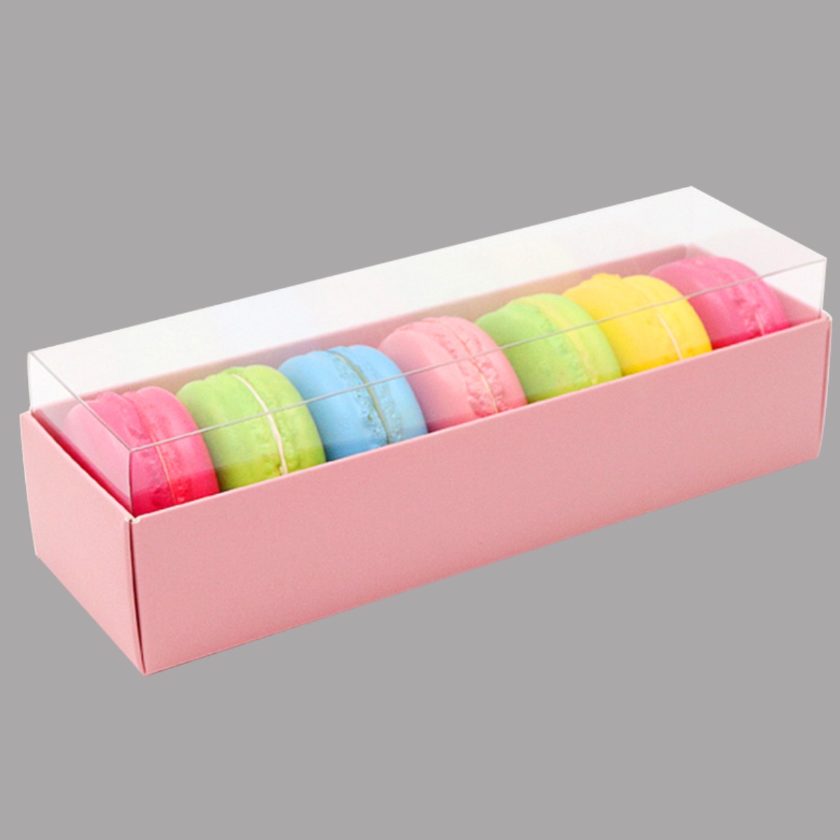 [대량할인] 아임팩킹 마카롱박스 PET뚜껑(뚜껑포함)_핑크, 50개, 핑크(PET뚜껑)박스 25,500원