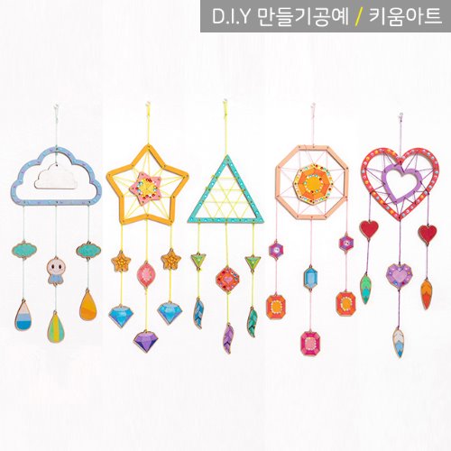 키움아트 DIY 나무 드림캐쳐만들기모음 A, 하트 1,900원