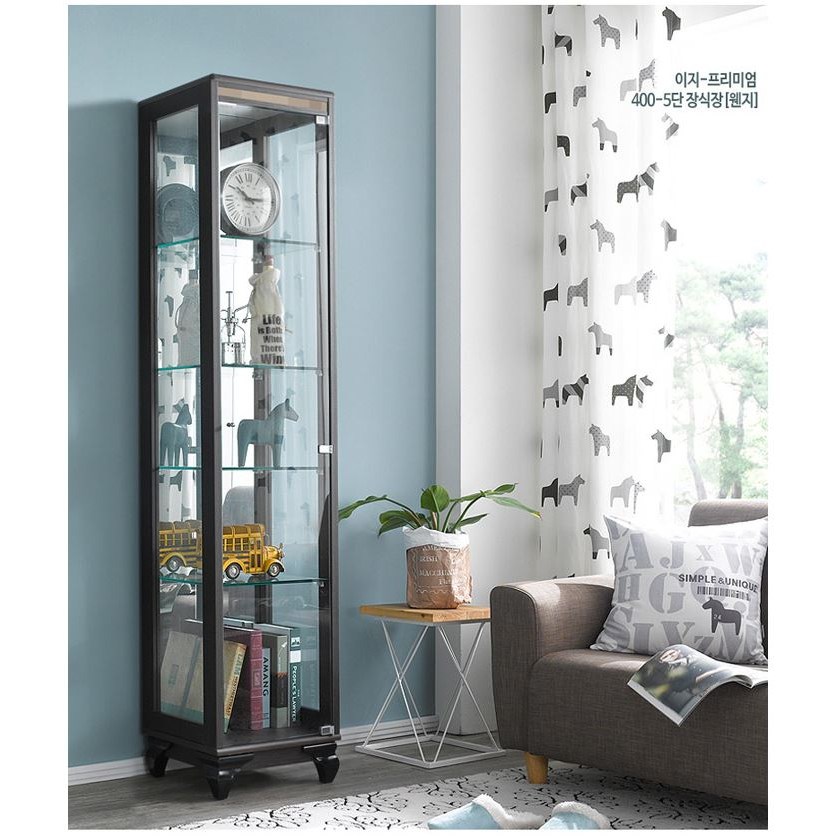 이지-프리미엄 400-5단 유리 장식장 피규어 진열장 양주장, 현재가 180,300원