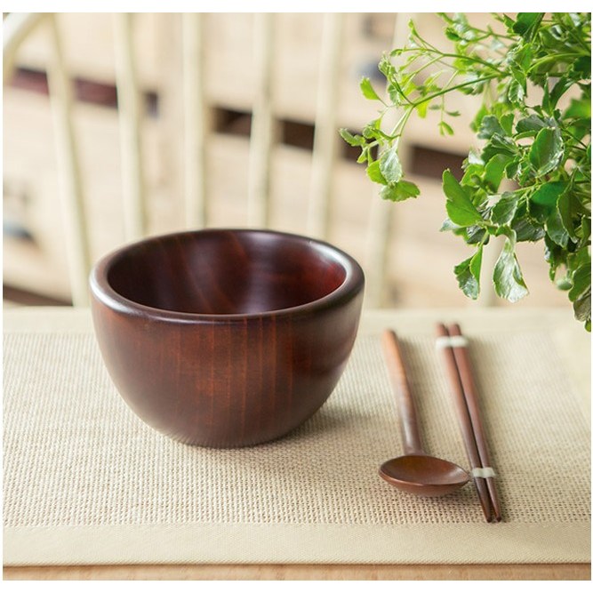 캠핑그릇 천연옻칠 고급 과일나무 우드 라면기 냉면기 소면기 주발 대접 세트, 1개 41,500원