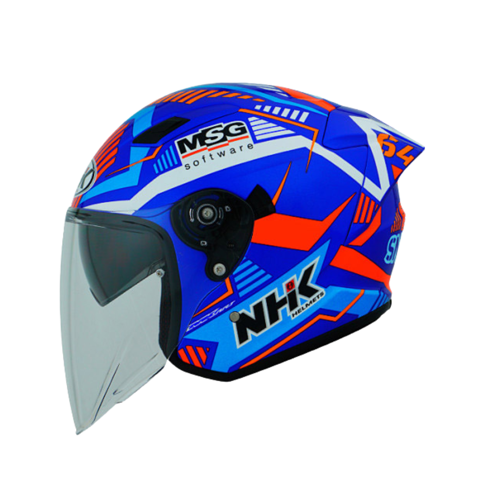 NHK S1 GP PRO 그래픽 시리즈 헬멧 듀얼바이저 오픈 페이스 하이바 오토바이 바이크 닌자 게이샤, 보벤즈나이더 #5 블루글로시 140,000원
