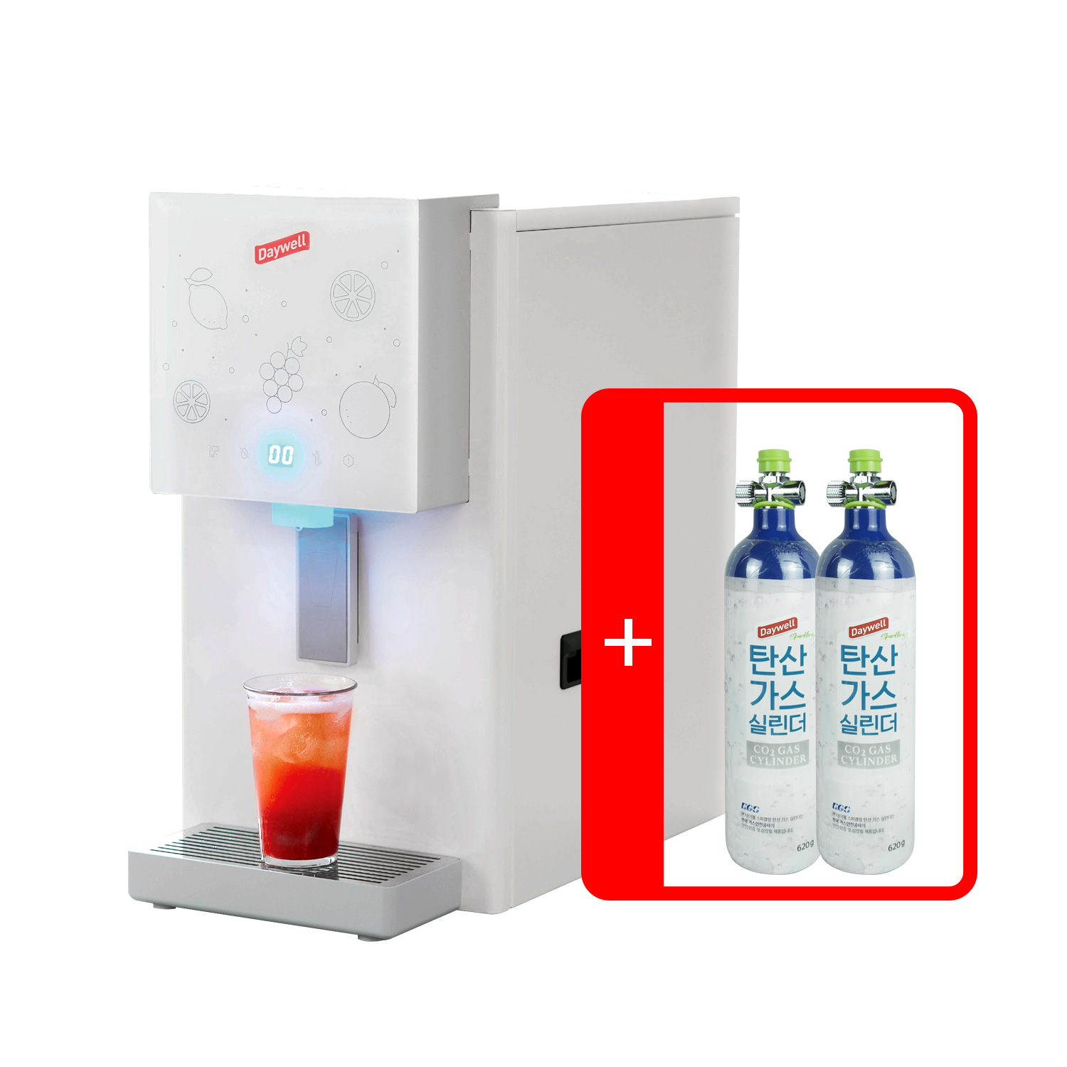 [데이웰]탄산수 제조기 + 탄산가스 실린더 2통 2,992,000원