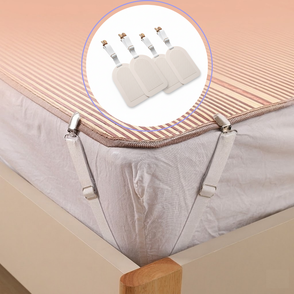 와이엠베스트 침대 시트 패드 고정 집게 밴드 매트리스 이불 밀림 방지 클립 홀더 4P, 화이트, 4개 10,800원