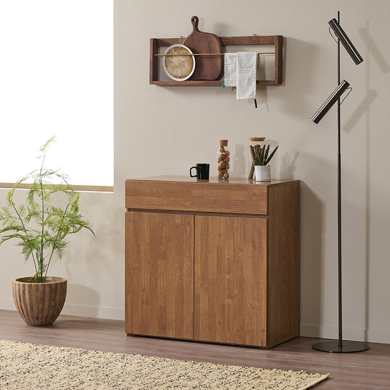 사월의가구 E0등급 거실수납장 서랍형 800 1200 스테이 수납장, 월넛브라운 156,000원