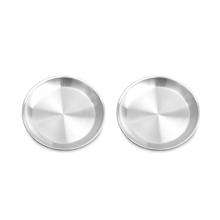304 스텐 플레이트 접시 원형 2p, 실버, 2개 12,580원