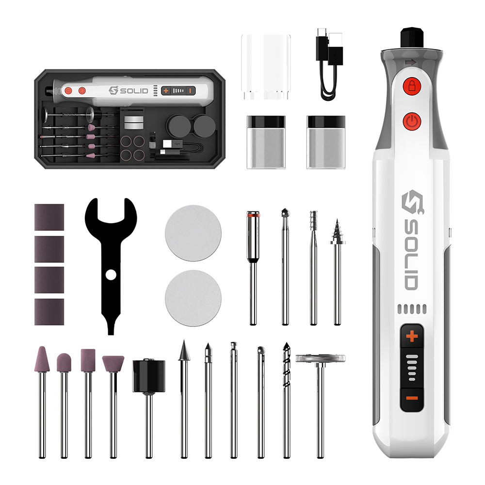 솔리드 미니 그라인더 조각기 8V 충전 무선 전동 소형 핸드 로타리툴 광택 샌딩 연삭기 연마기 S-MG08, 1개 51,100원