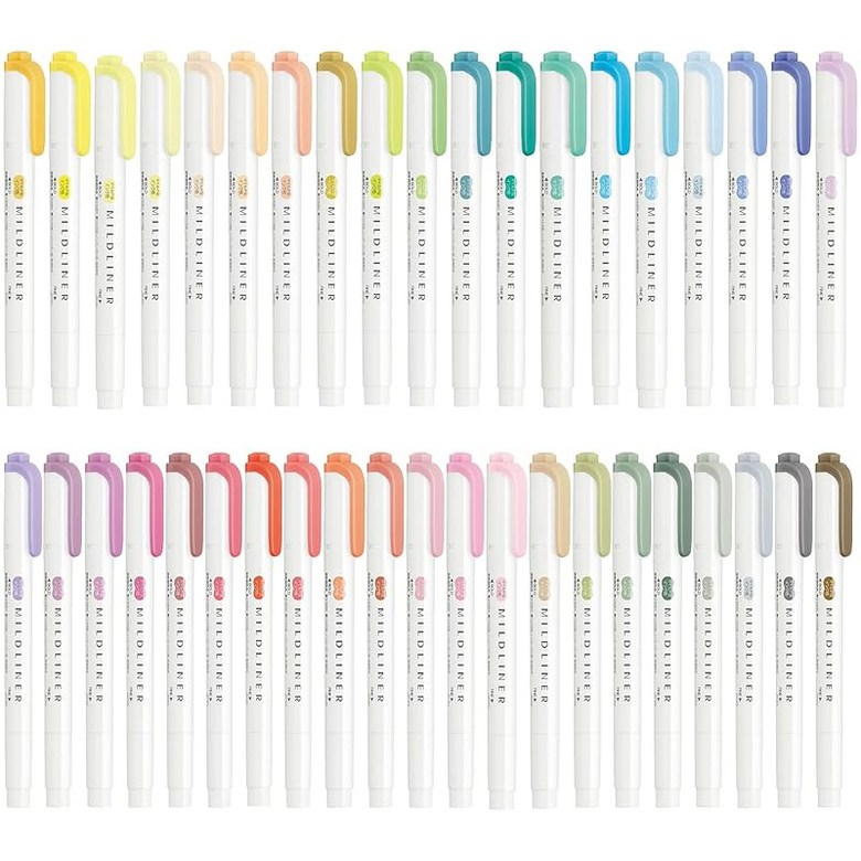 제브라 마일드라이너 40색 세트 전 색상 세트 케이스 없음 장미 시범용 메모장 1권 포함 45,940원