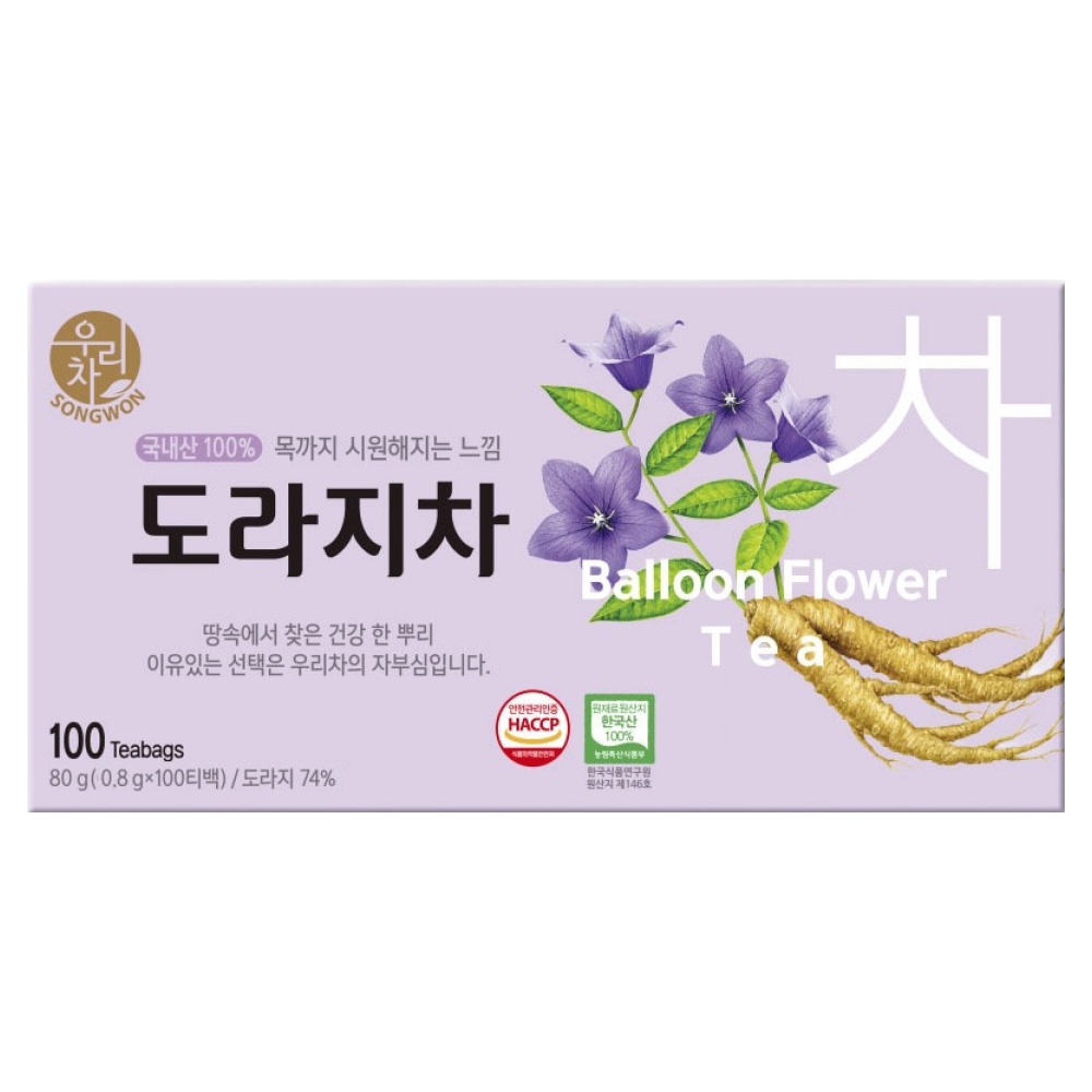 우리차 도라지차, 800mg, 100개입, 1개 10,200원