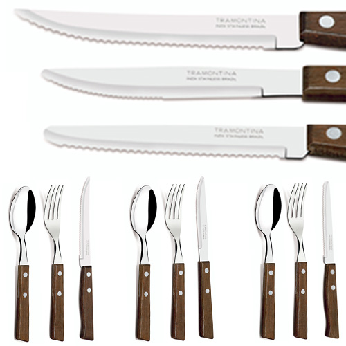 트라몬티나 나이프,포크,스푼 3종묶음 3개세트-스테이크용 3종묶음 1개,+테이블용 3종묶음 1개+야채용 3종묶음 1개 12,100원