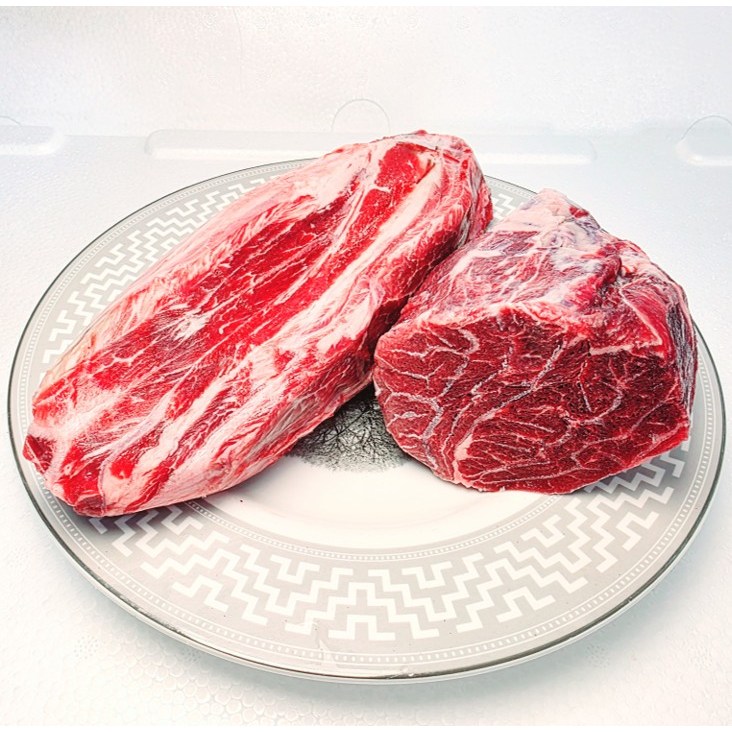 [행복미트] 미국산 프리미엄 아롱사태 지방제거된 부드러운 초이스 등급 소고기 찜 수육 전골용 진공포장 1kg [당일발송], 1kg, 1개 32,900원